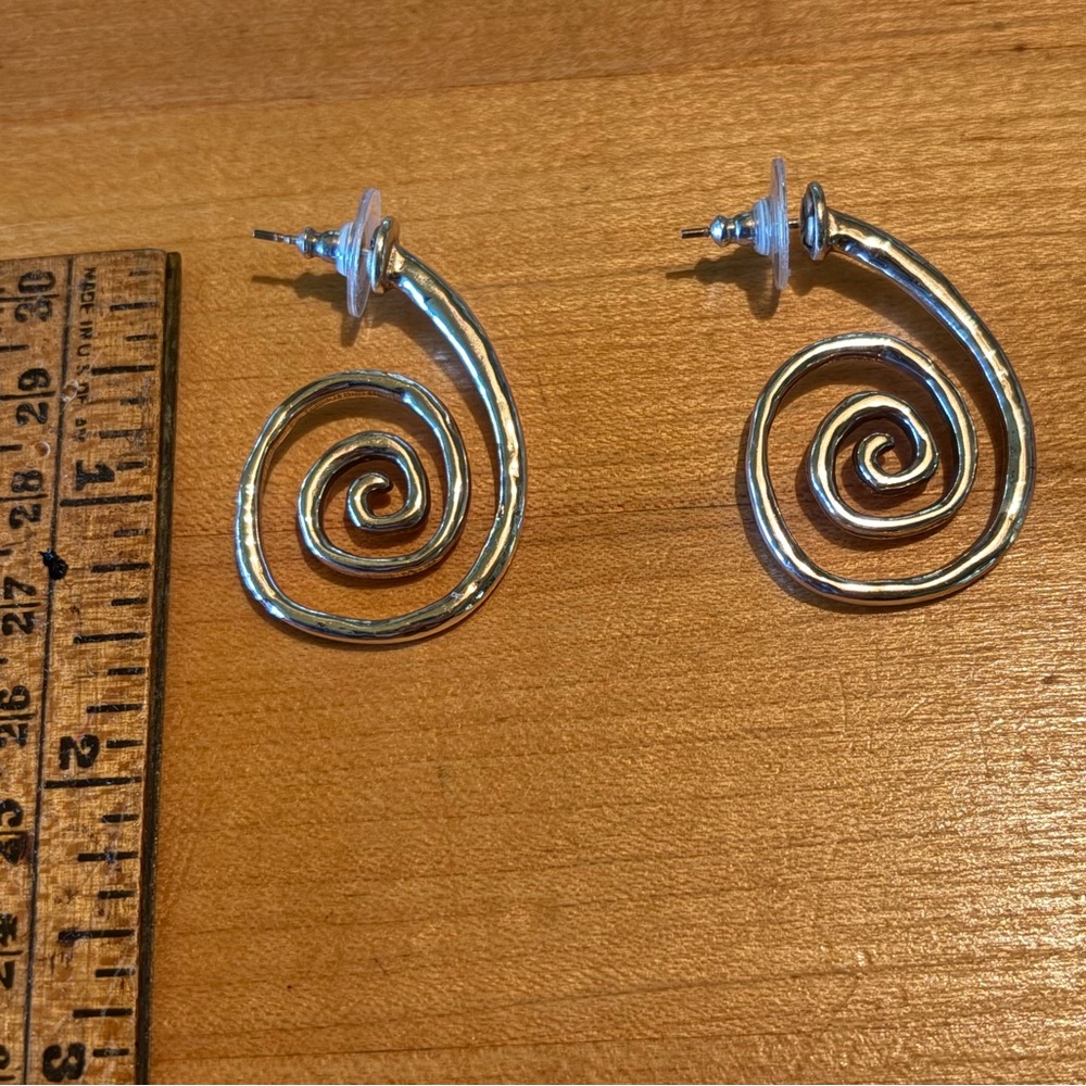 Brighton Silver Swirl Earrings - Picture 3 of 3